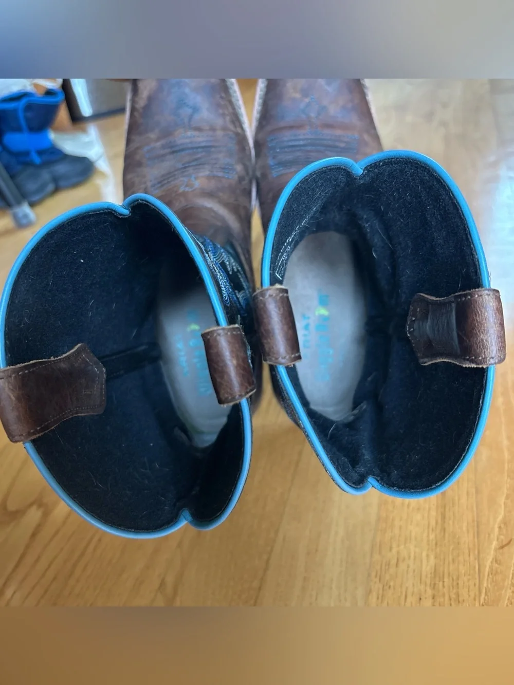 Ariat Tombstone Western Boots Cowboy Big Kid Earth Black Brown Blue Size 5 Youth